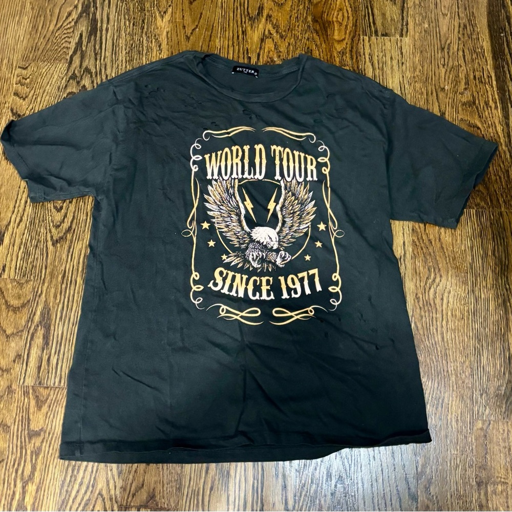Zutter Black Graphic‎ World Tour T-Shirt size small